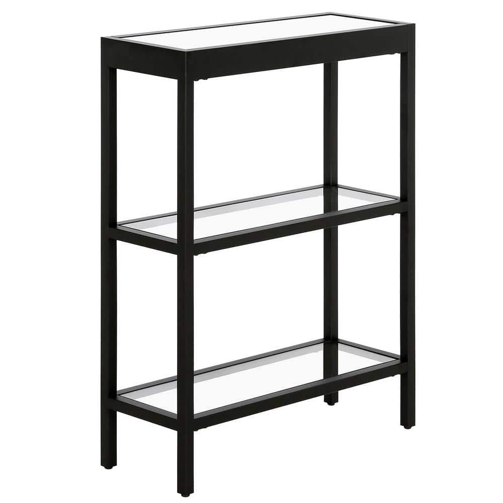 Evelyn&Zoe Alexis 22" Wide Rectangular Console Table, Blackened Bronze