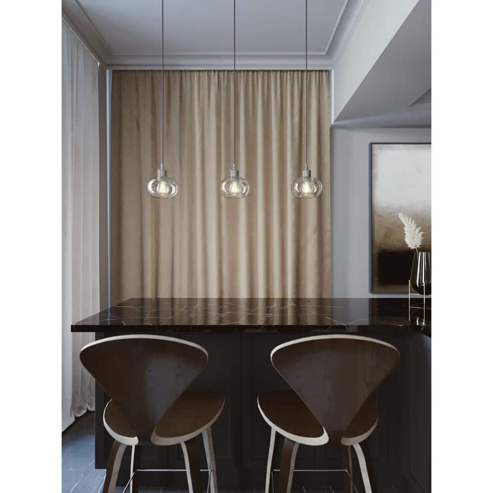 AFX  Laney 3 Light Linear Pendant - Medium Base 120V Satin Nickel