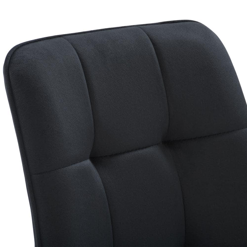 CorLiving Nash Modern Black Velvet Upholstered Dining Chair Set of 2 - Dining Room Chairs, Kitchen Chairs, Side Chairs for Dining Table - Stylish Chair Set for Kitchen & Dining Room