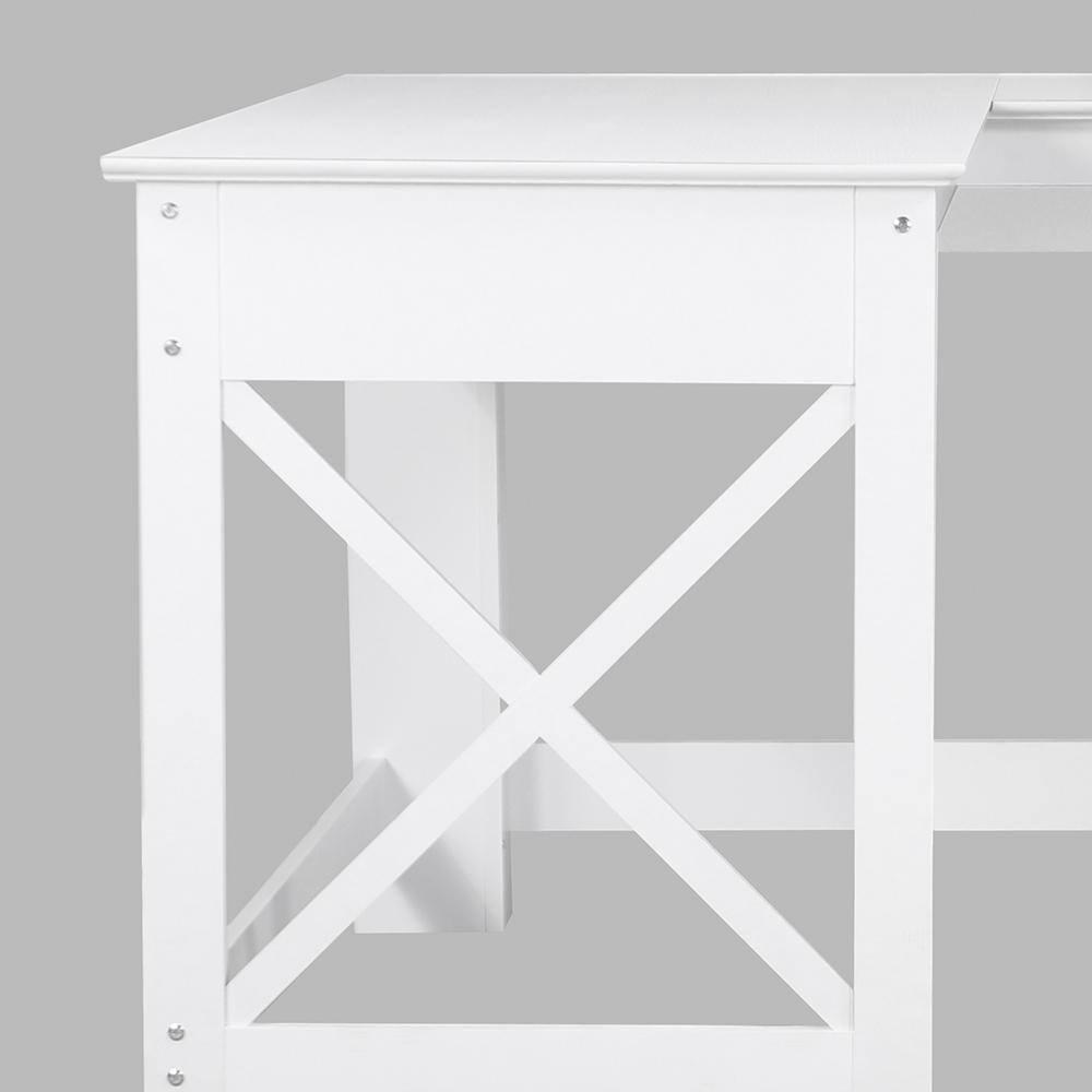 Saint Birch L-Desk, White