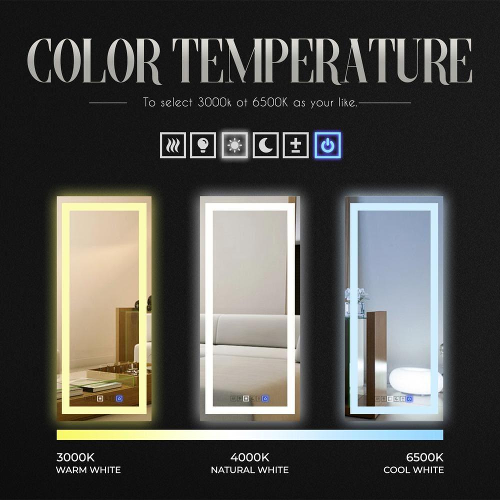 18"x40" LED Dimmable Bathroom Mirror Rectangle LED Lighted Wall Mounted Mirror for Vanity Room with Touch Button and Anti-Fog Function by Fab Glass and Mirror