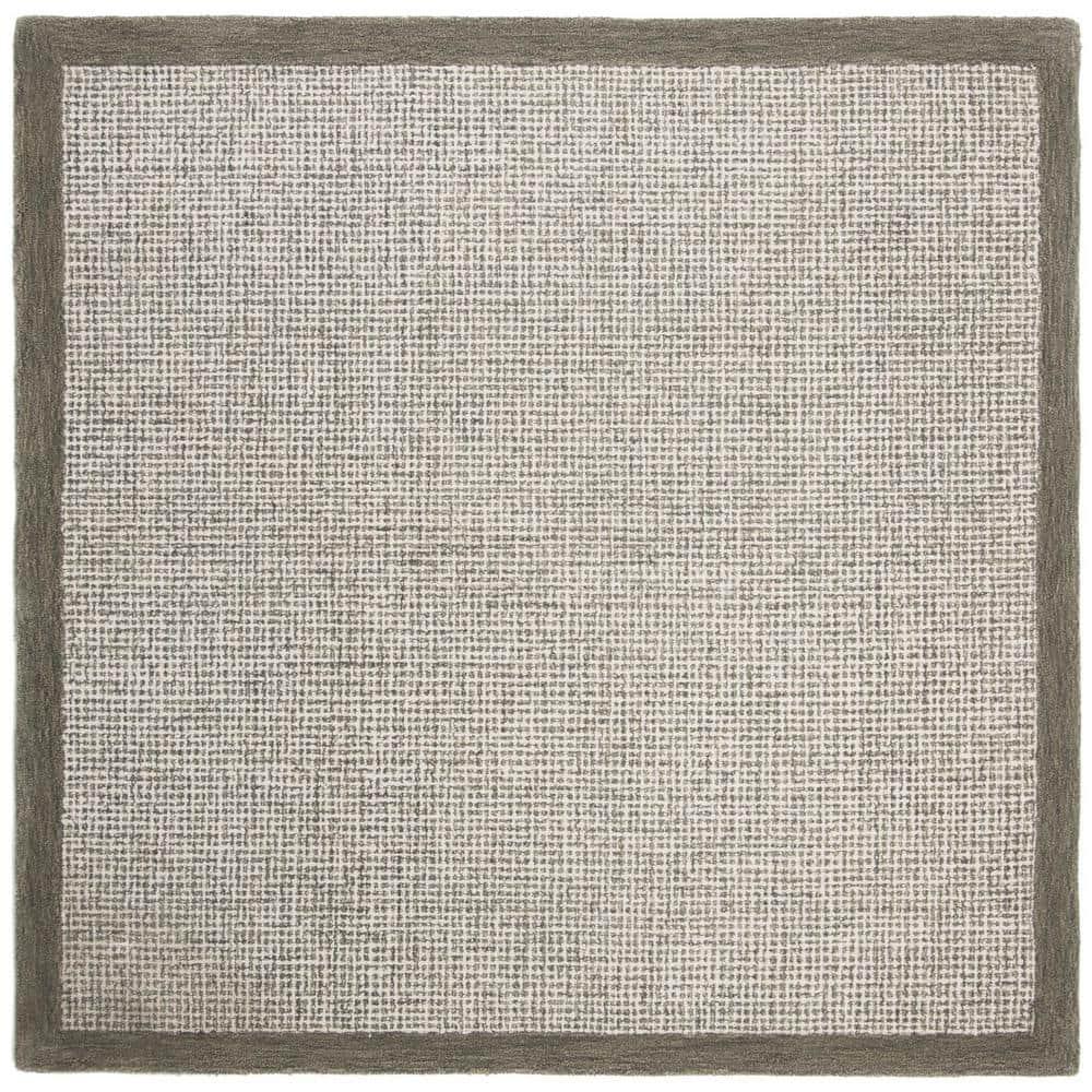 Abstract ABT220 Handmade Indoor Area Rug - Sage/Ivory - 6'x6' - Safavieh