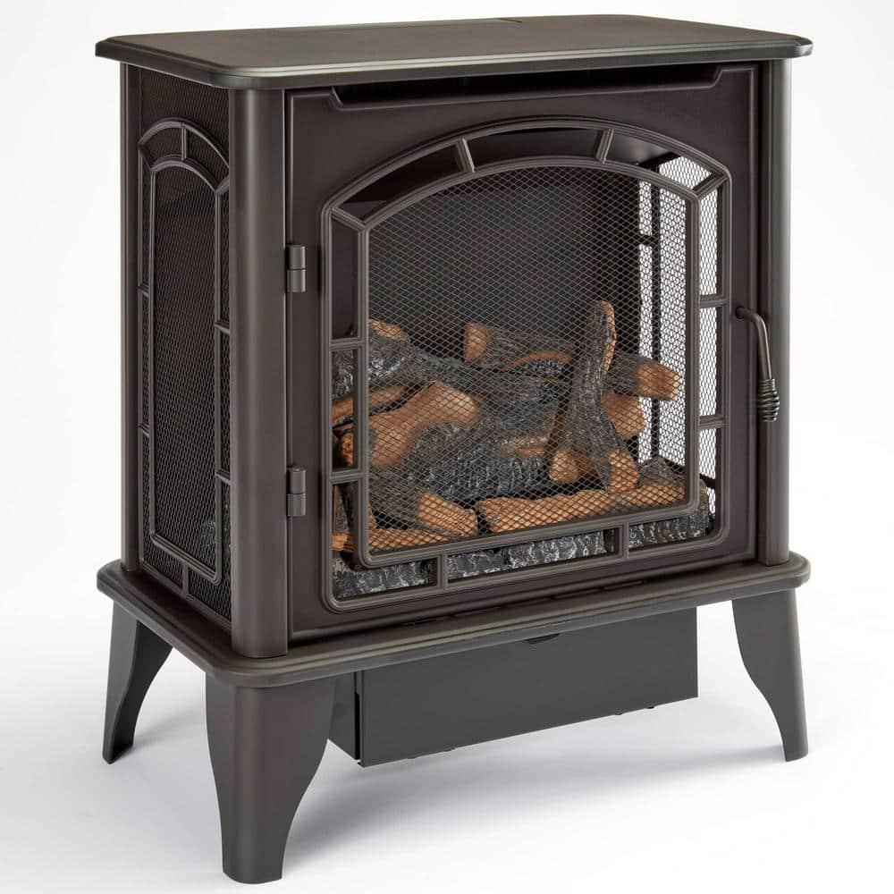 Bluegrass Living Bluegrass Living Panorama Vent Free Dual Fuel 3-Sided Gas Stove - 23,000 BTU, Remote Control, Black Finish - Model# BTSD23RT