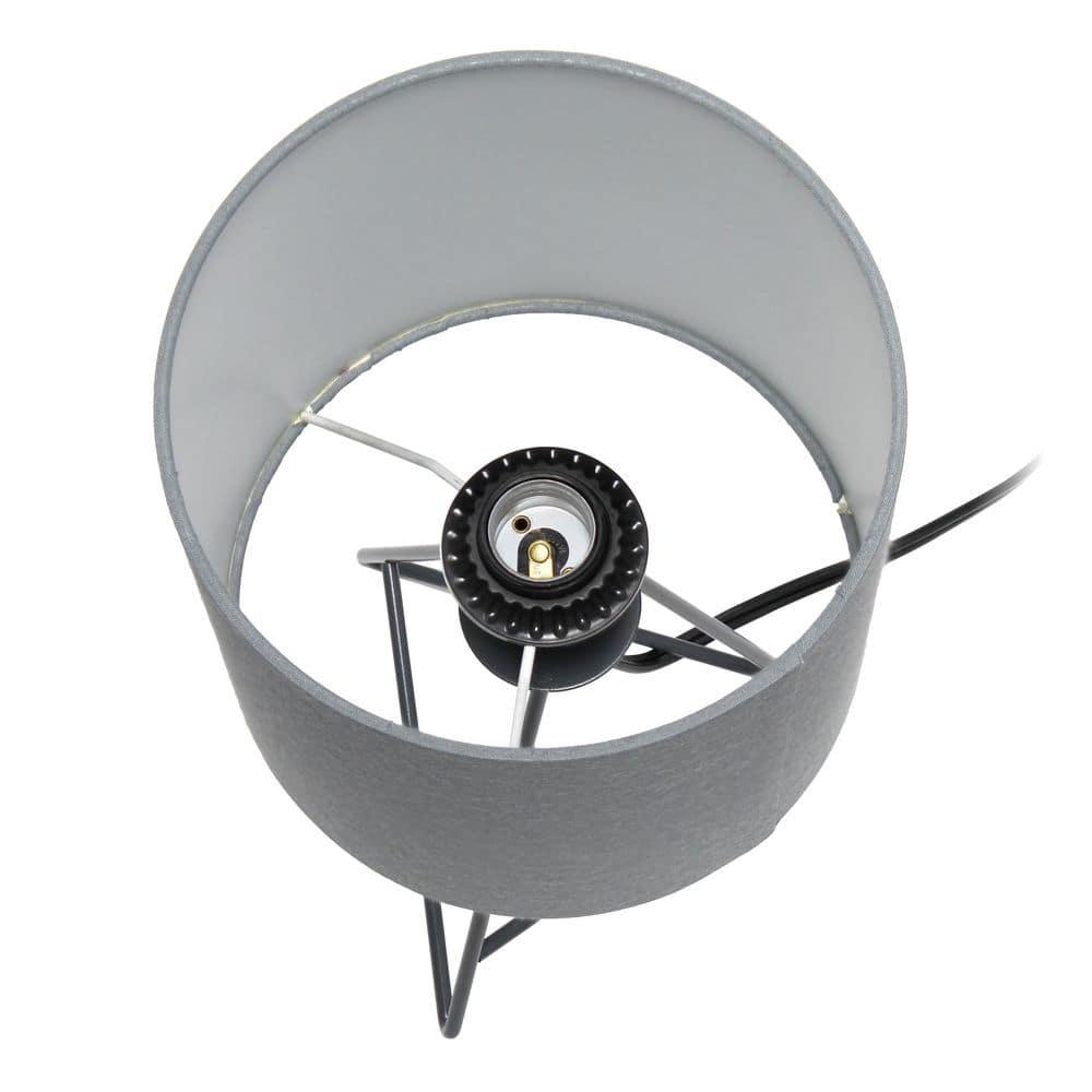 Down To The Wire Table Lamp with Fabric Shade Gray - Simple Designs