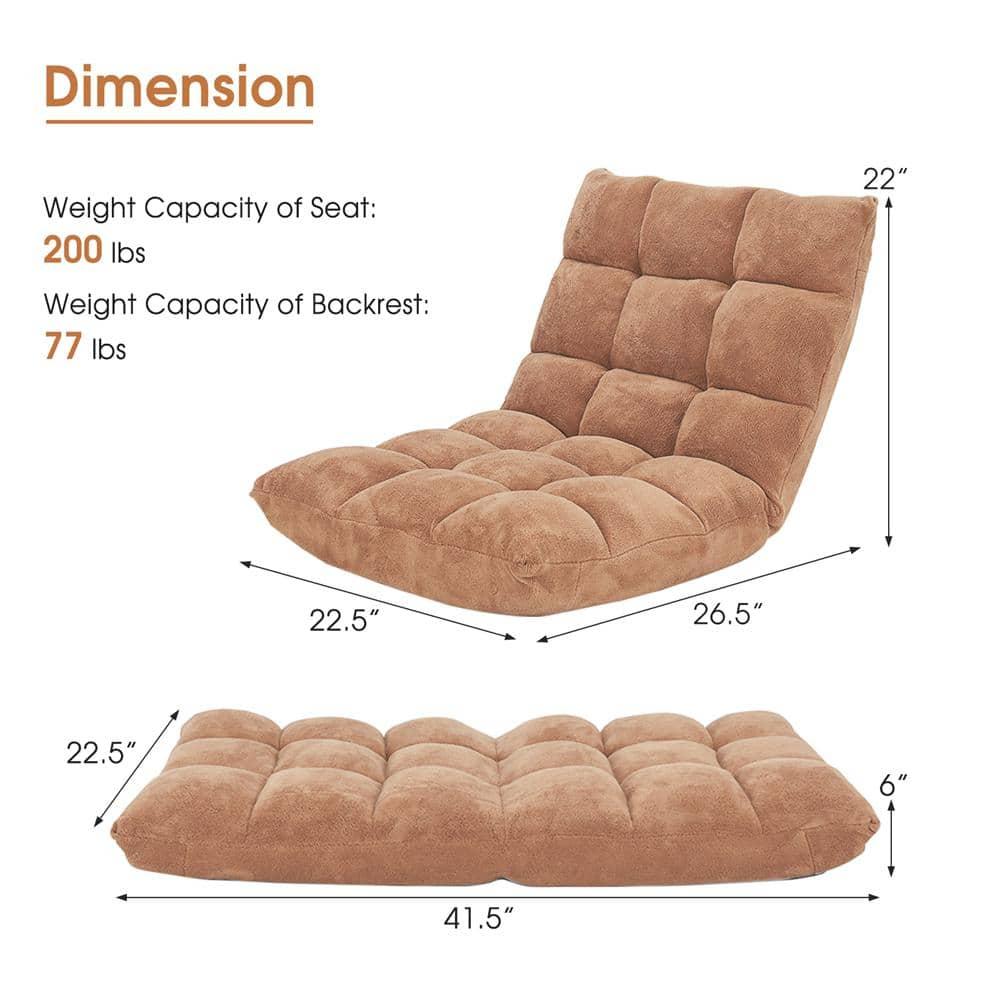JYHOME Floor Chair  14-Position Adjustable Floor Chair with Back Support  Folding Padded Gaming Sofa Chair for Reading  Gaming  Meditation  Living Room Lazy Lounge Chair  Floor Video Gami