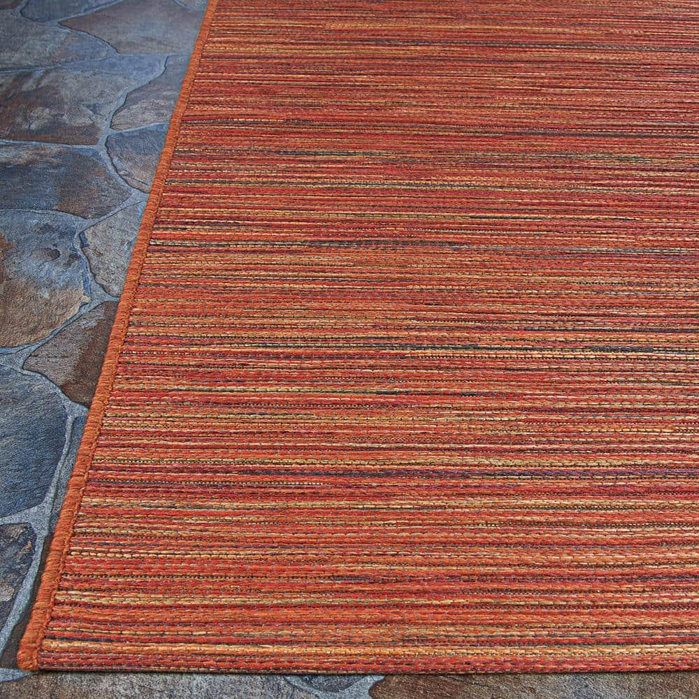 Couristan Cape Hinsdale Indoor / Outdoor Area Rug, Crimson-Multicolor, 5'3" x 7'6"