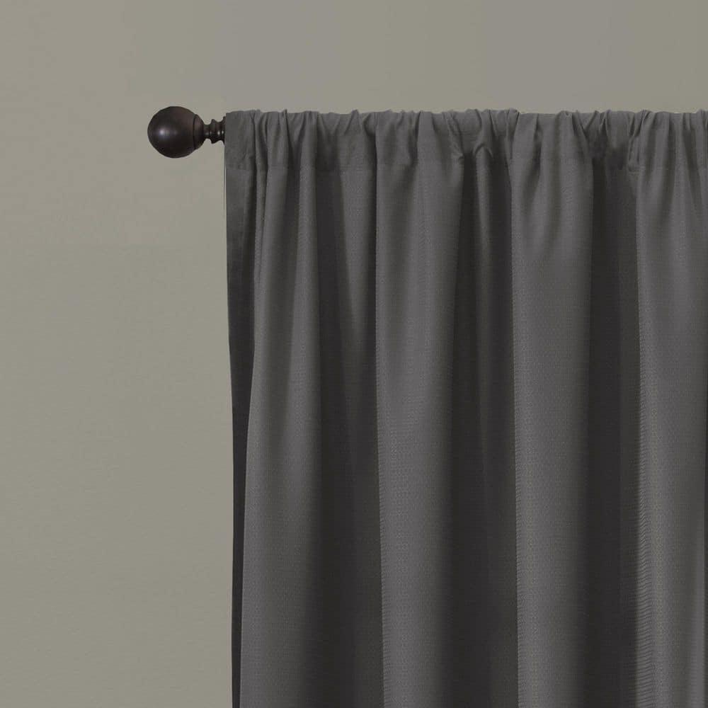 Gray Geometric Thermal Blackout Curtain Panel 50" x 63"