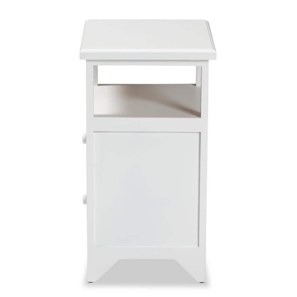 Baxton Studio Karsen Modern and Contemporary White Finished Wood 2-Drawer Nightstand,Wholesale Interiors