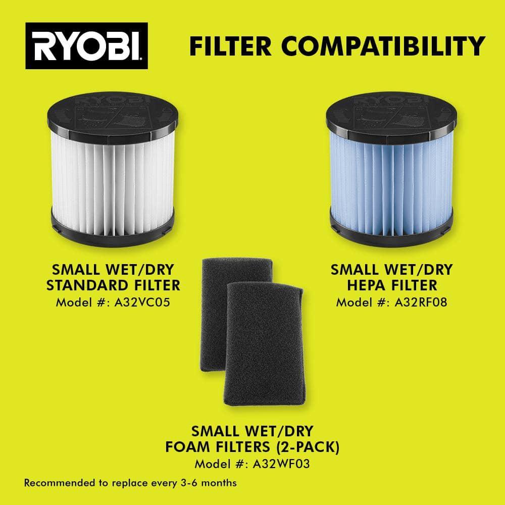 RYOBI 18V ONE+, 1 Gallon, Cordless, Wet/Dry Vacuum Cleaner