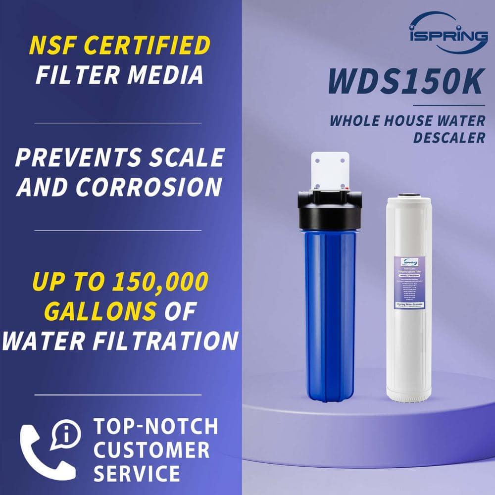 iSpring WDS150K Anti Scale 20" x 4.5" Whole House Water Filter with Patented Scale Inhibitor
