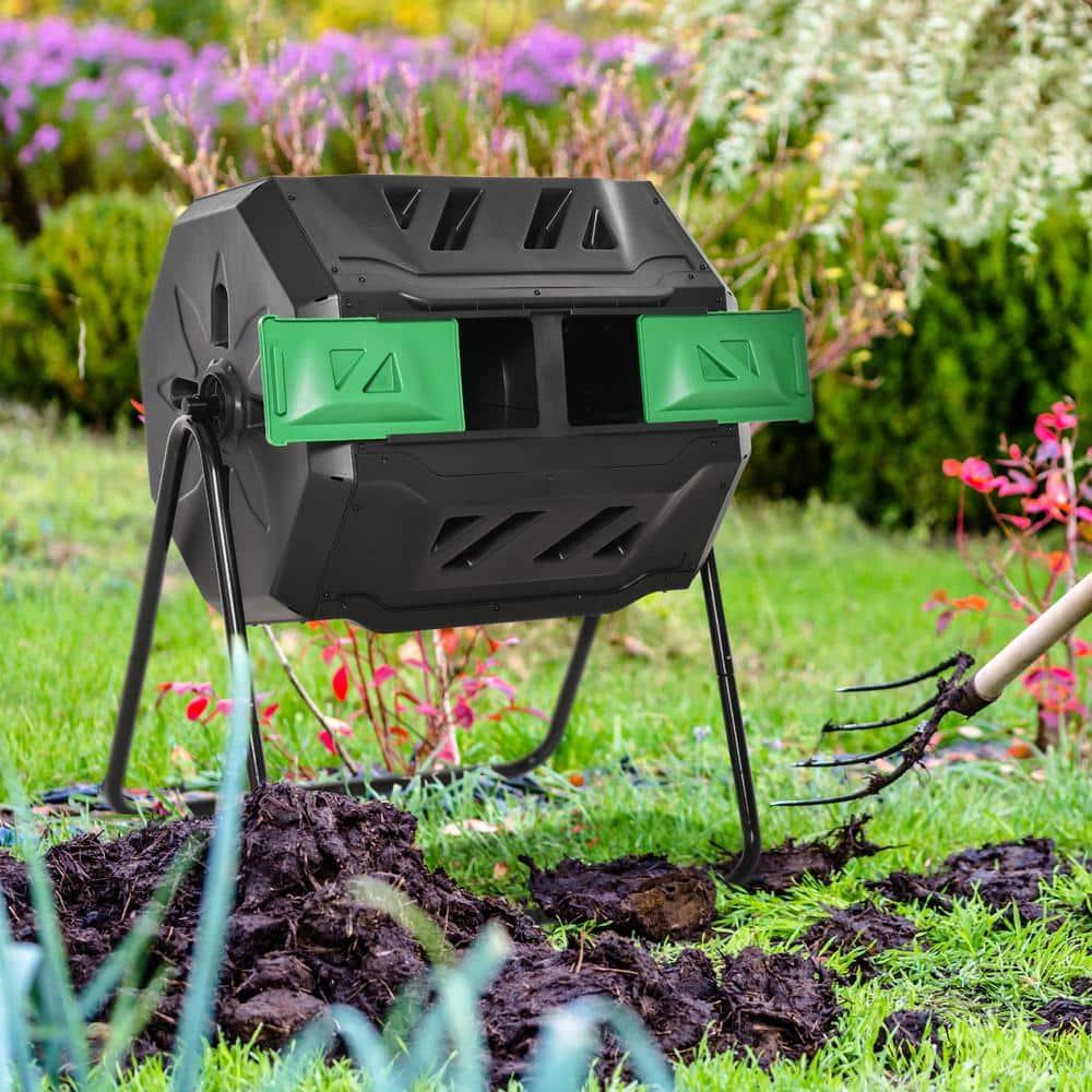 Outsunny 42.3 Gallons Outdoor Tumbler Composter with Latching Lid