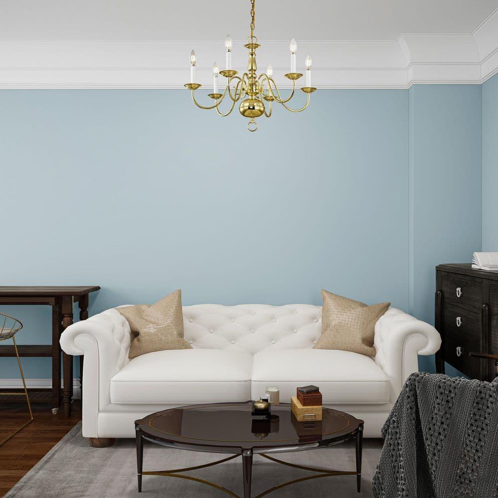 Livex Williamsburgh Chandelier in Polished Brass