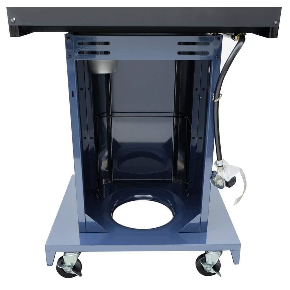 Kenmore 3-Burner Propane Gas Grill with Foldable Side Tables for Outdoor BBQ