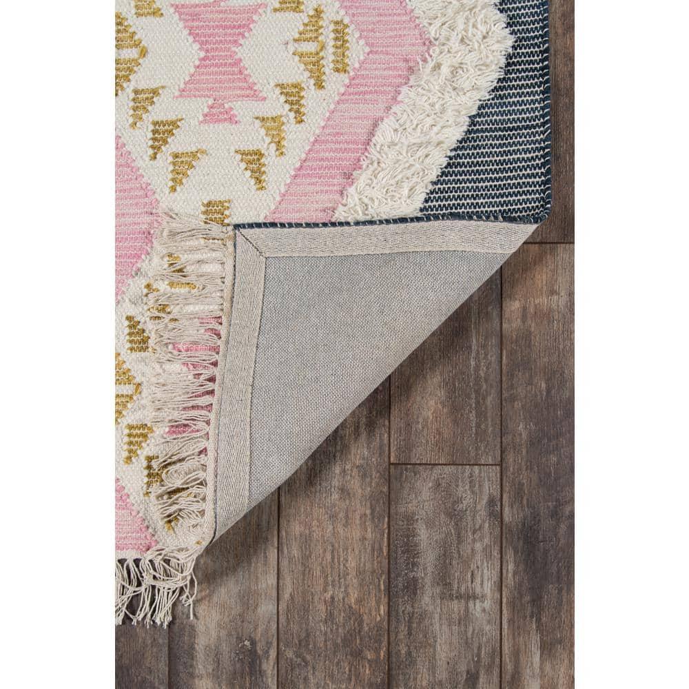 Momeni Novogratz by Momeni Indio Beverly Wool Hand Made Area Rug Pink 5' X 7'