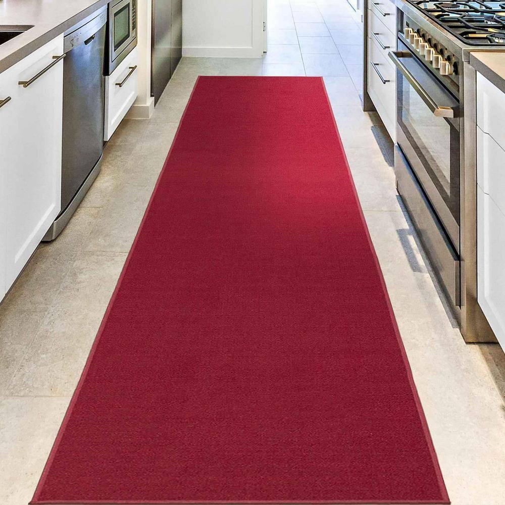 Ottomanson Ottohome Non-Slip Solid Area Rug For Living Room, Hallway Runner, Entryway Rug