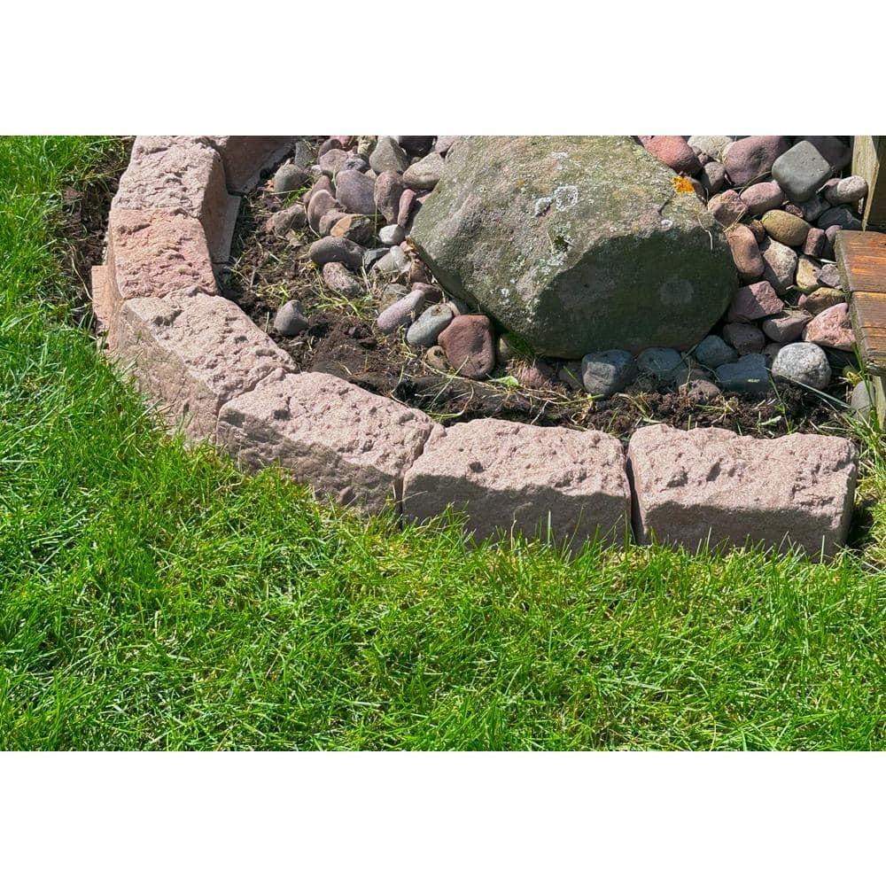 DekoRRa Products 144" L x 5" W x 4" H Lawn Edging Artificial Stone (Set of 16)