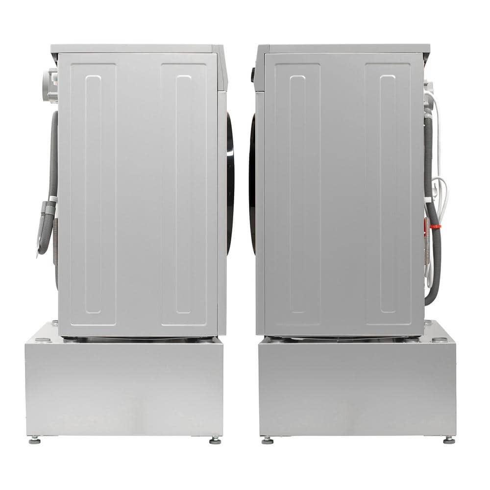 All-in-one Washer Dryer CONVERTIBLE PET Sanitize Cycle 15 lbs 1400RPM+Pedestal