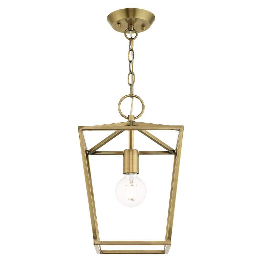 10 Sq. inch 1 Light Convertible Lantern Pendant Lighting Fixture