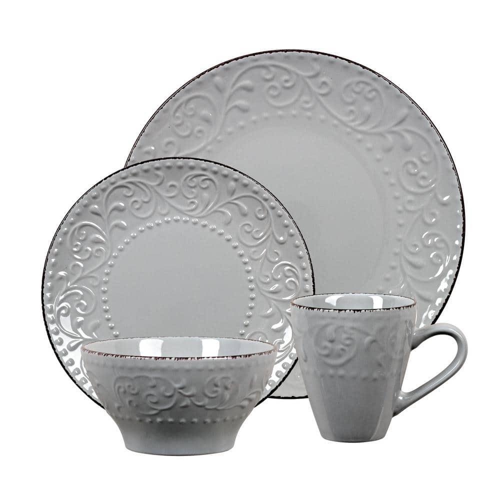 Lorren Home Trends Lorren 16 Piece Stoneware Dinnerware Set - Service for 4