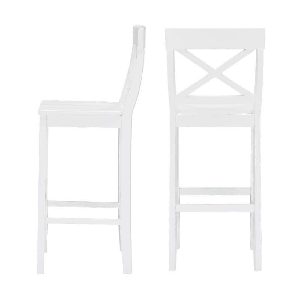Gracie Oaks Winsley Counter Stool with Solid Wood Frame (Set of 2)