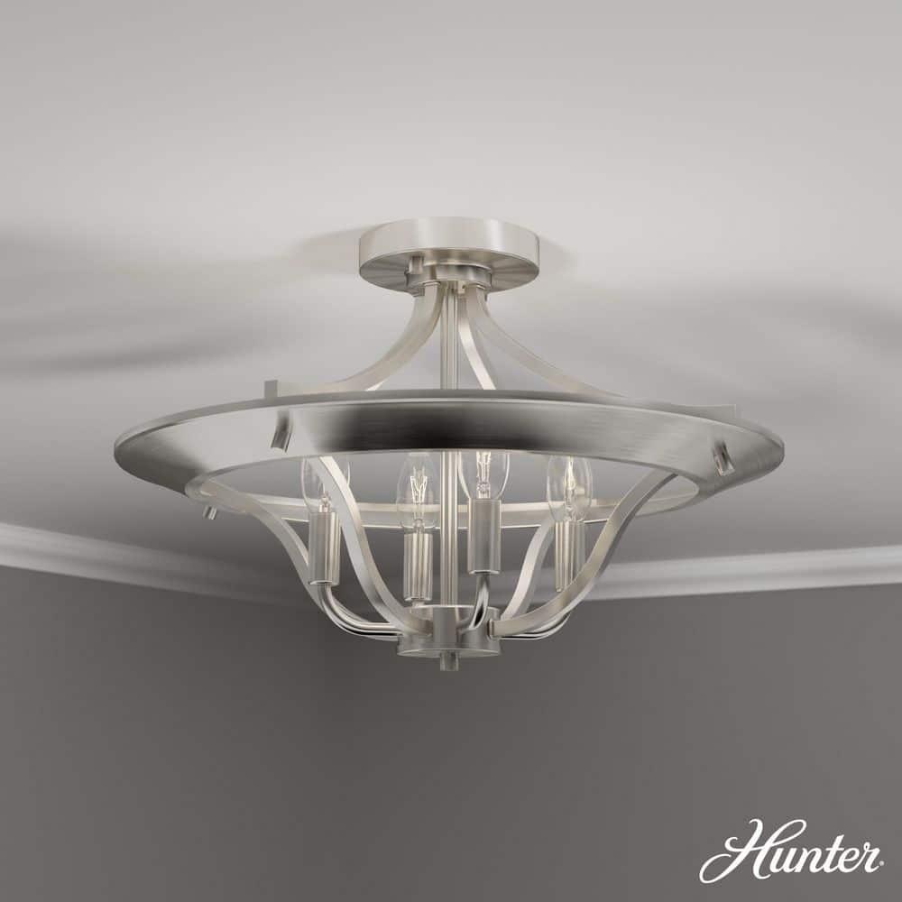 Hunter Fan Perch Point 4 Light Semi Flush Mount