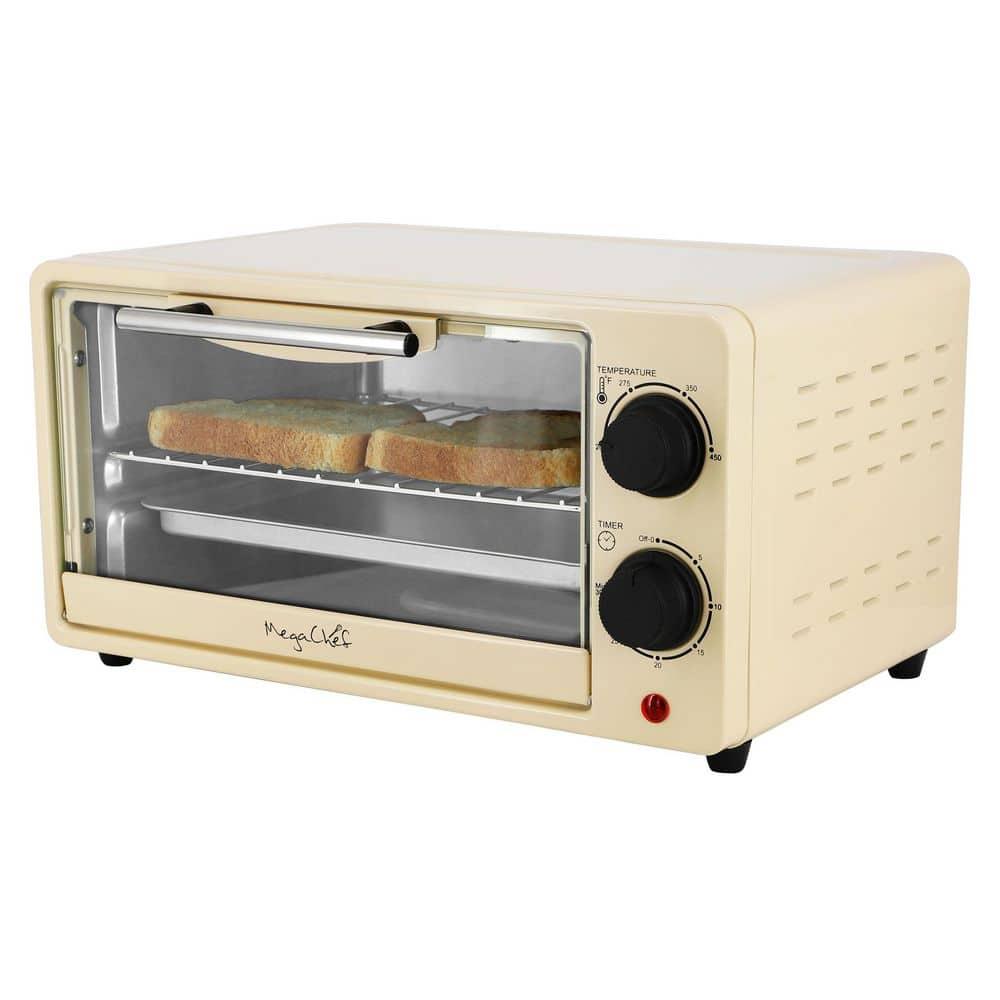 MegaChef 9L Electric Counter Top Toaster Oven in Cream