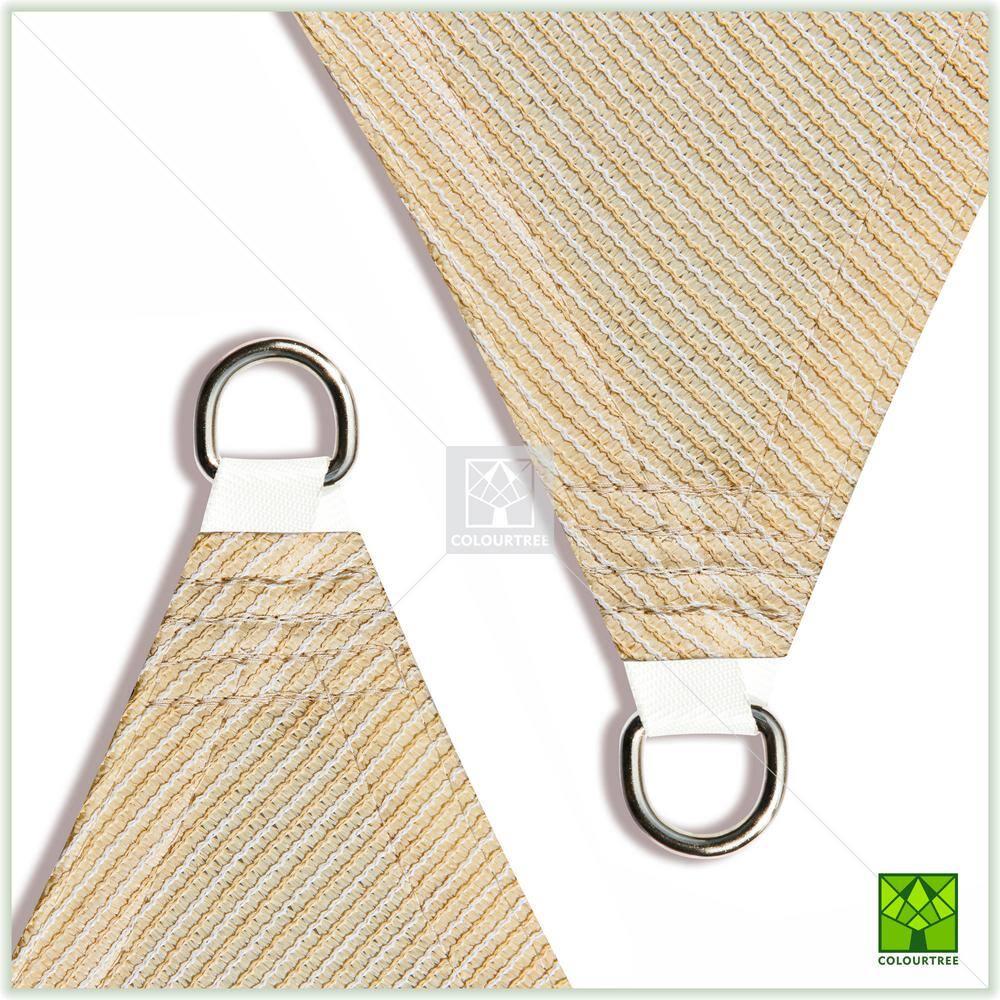 ColourTree Colourtree Sun Shade Sail Rectangle Canopy Fabric Cloth Screen, Water Permeable & UV Block UPF50