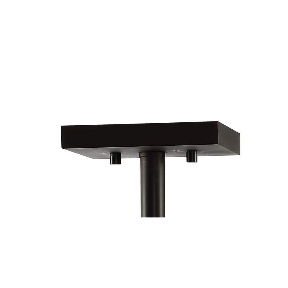 Paysan 13" 4-Light Iron/Seeded Glass Rustic Farmhouse LED Flush Mount, Oil Rubbed Bronze