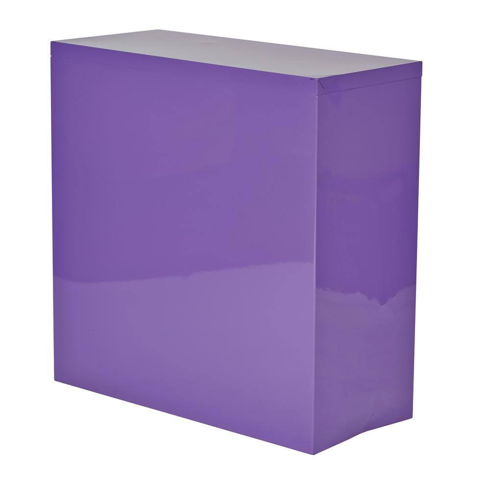 OSP Home Furnishings Metal Bookcase in Purple Finish