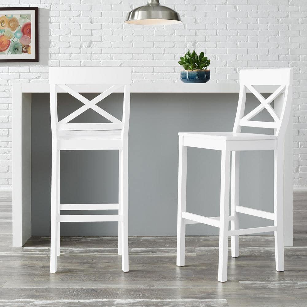 Gracie Oaks Winsley Counter Stool with Solid Wood Frame (Set of 2)