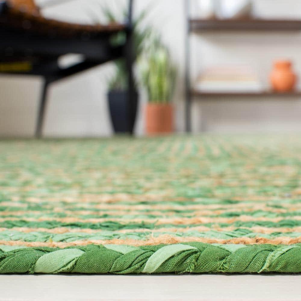 Cape Cod CAP202 Woven Indoor Area Rug - Green/Natural - 4'x6' - Safavieh