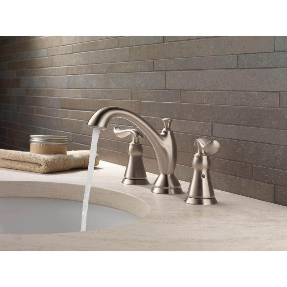 Linden Widespread Bathroom Faucet 3 Hole, 2-handle Bathroom Sink Faucet with Drain Assembly