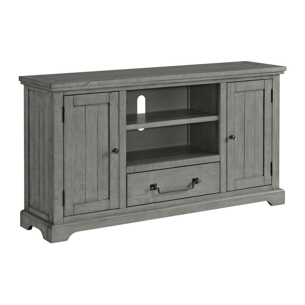 Martin Svensson Home Beach House Solid Wood TV Stand for TVs up to 70", Dove Grey