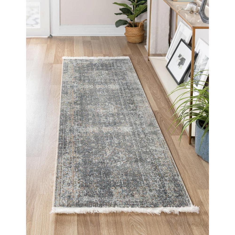 Baracoa La Cabana Dark Gray 2' 2 x 6' 0 Runner Rug
