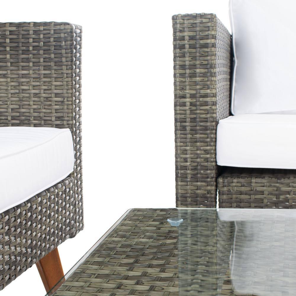 Presla 6 Pc Living Set - Indoor/Outdoor - PAT7715 - Grey Brown/White - Safavieh