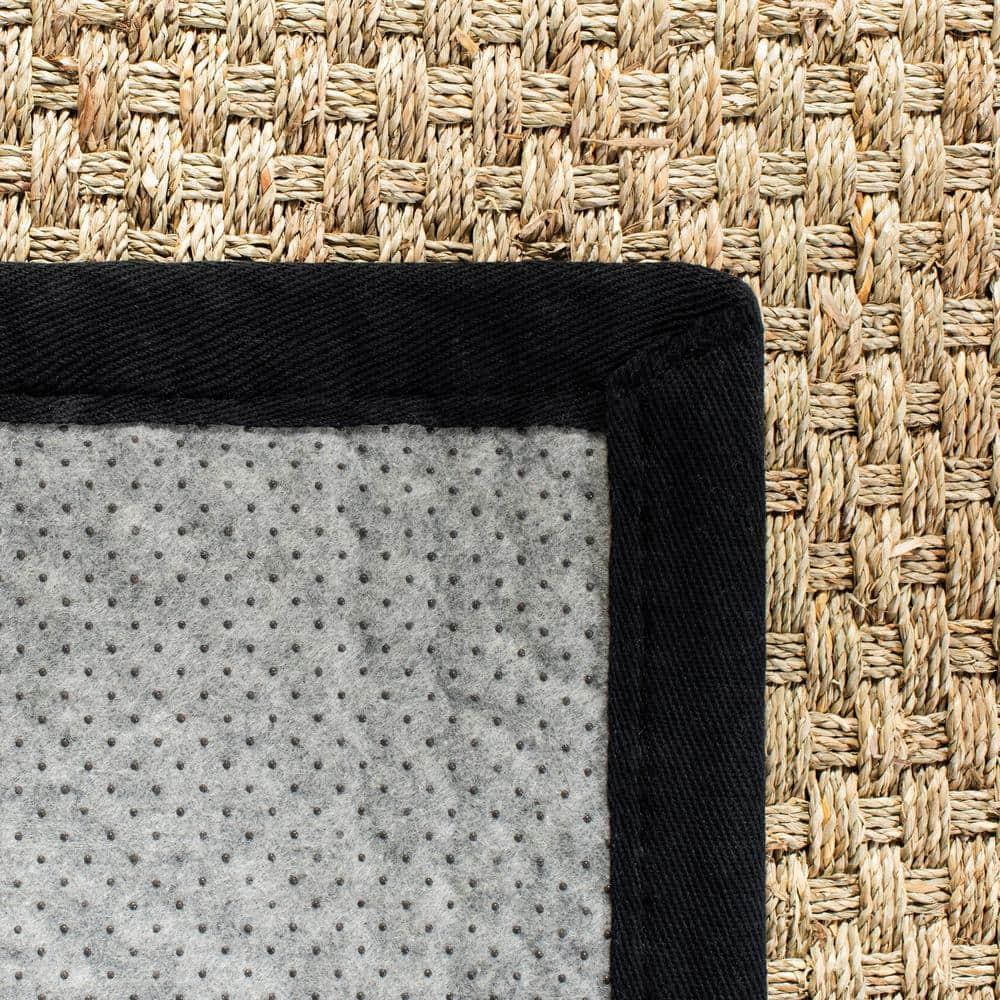 Natural Fiber NF114 Power Loomed Indoor Runner Rug - Natural/Black - 2'6"x12' - Safavieh.