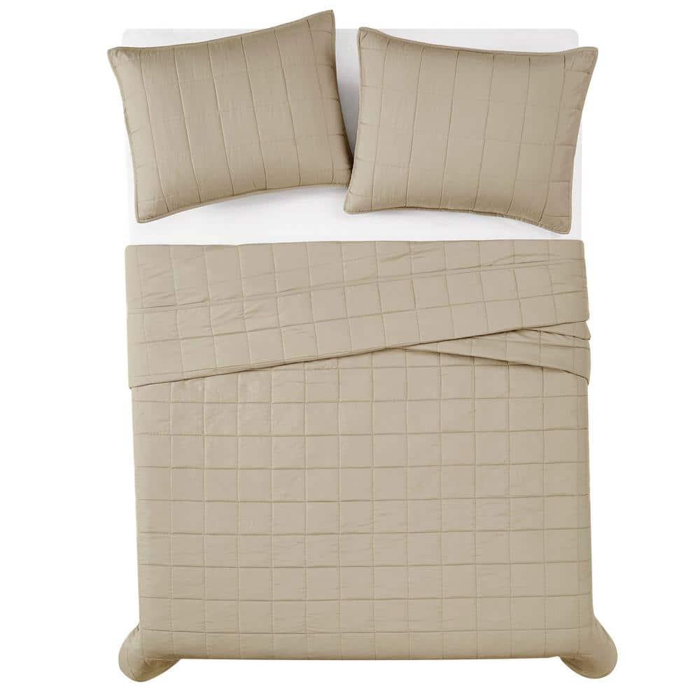 London Fog London Fog Garment Wash Solid Quilt Set
