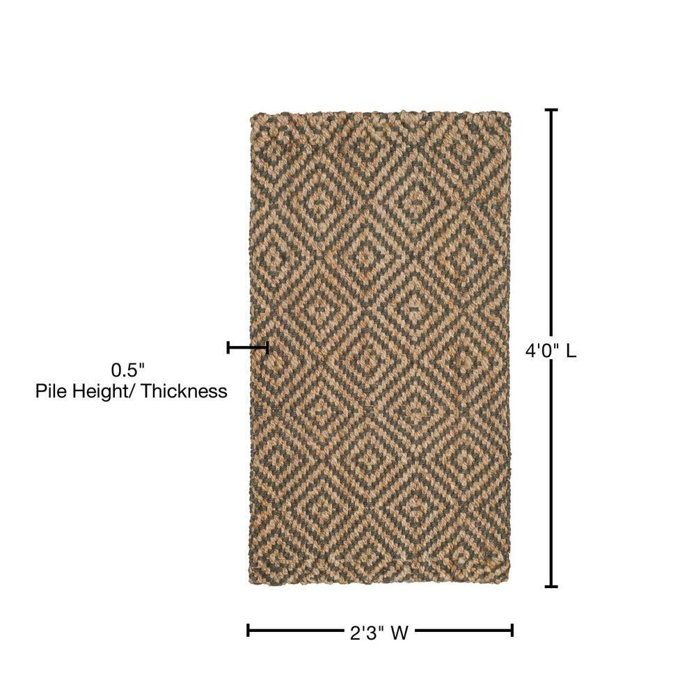 Natural Fiber NF181 Hand Woven Indoor Accent Rug - Natural/Grey - 2'3"x4' - Safavieh.