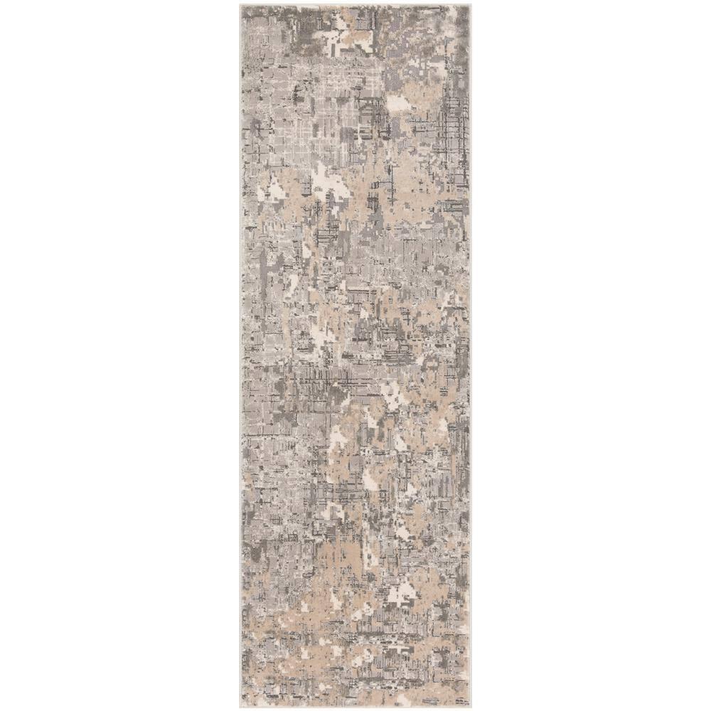 Meadow 100 MDW178 Power Loomed Indoor Runner Rug - Grey - 2'7"x8' - Safavieh