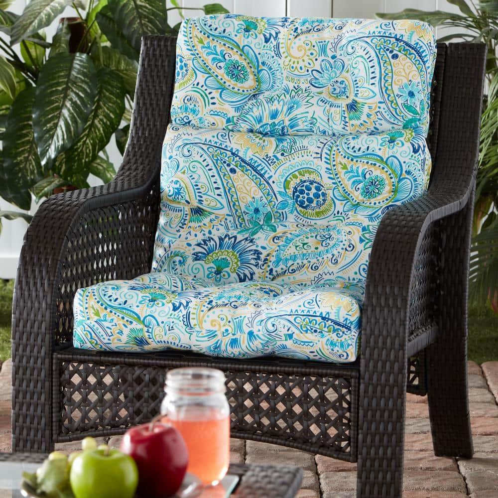 Greendale Home Fashions Baltic 44 x 22 in. Outdoor High Back Chair Cushion