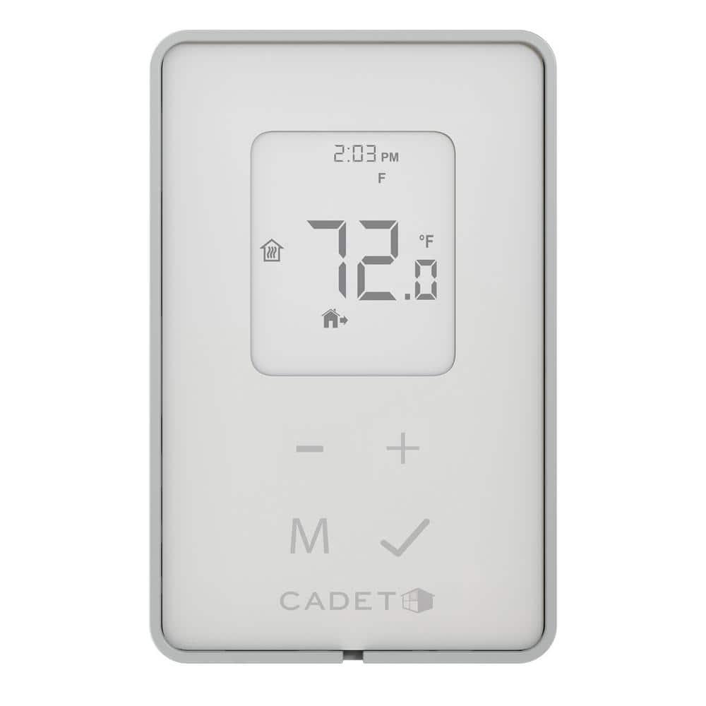 White Programmable Digital Baseboard Heater Thermostat with Touchscreen