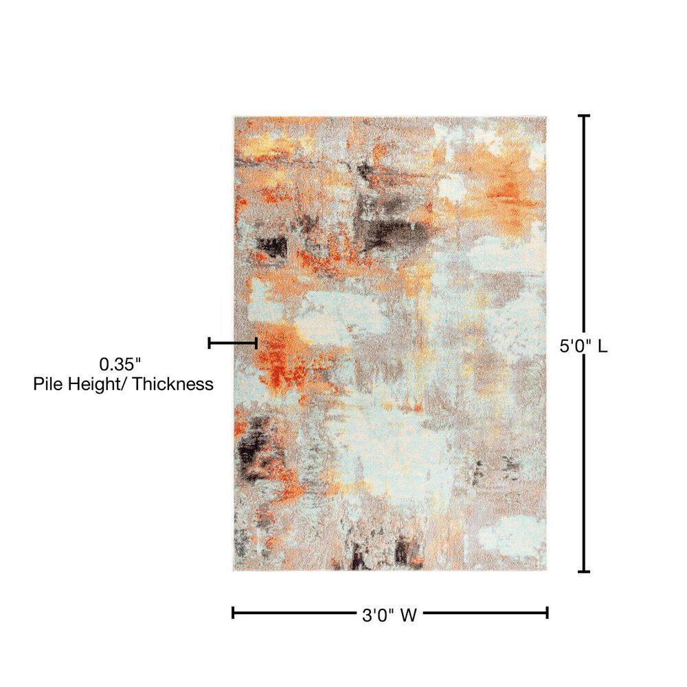 JONATHAN Y Contemporary POP Modern Abstract Vintage Cream/Orange 3 ft. x 5 ft. Area Rug