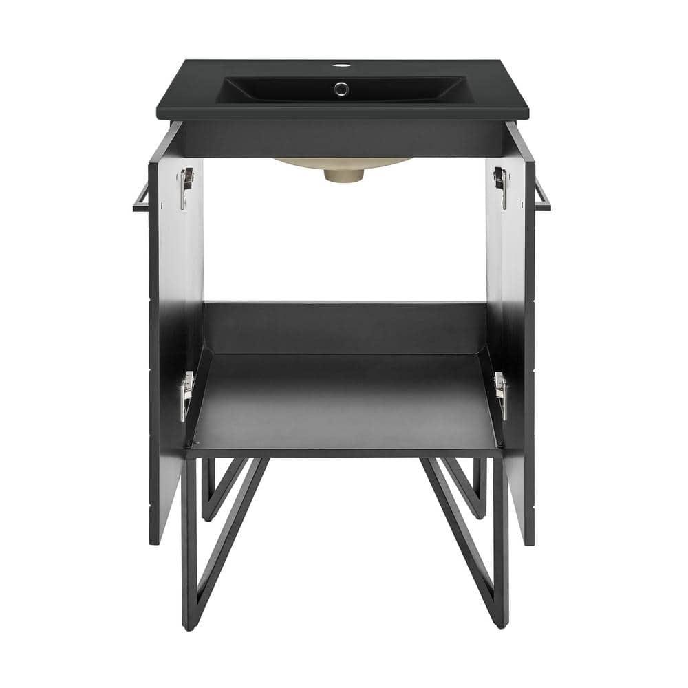 Annecy 24 In. Bathroom Vanity With Ceramic Sink Top