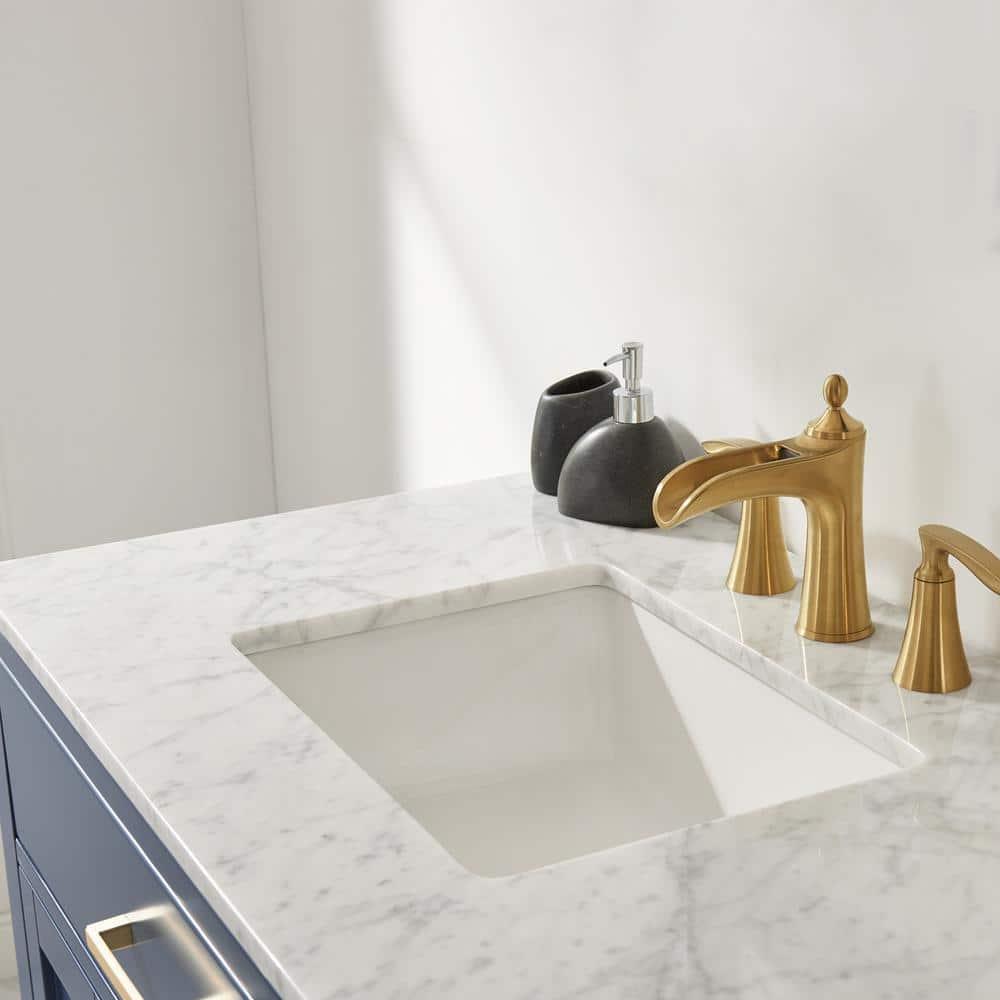 Ivy 36" Marble Countertop Single Vanity w/o Mirror Royal Blue