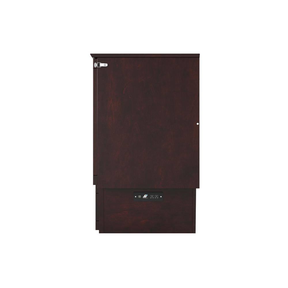 Queen Monroe Murphy Bed Chest with Memory Foam Mattress - AFI