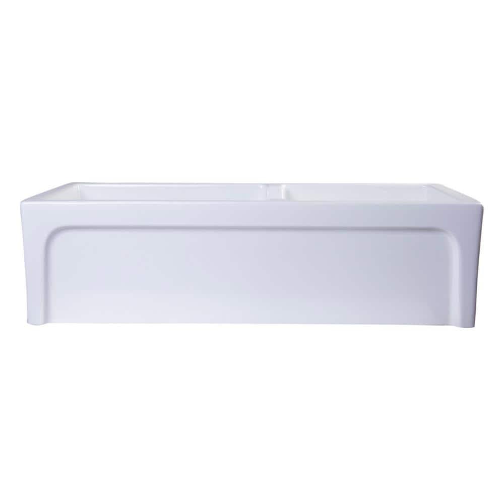 36'' L Farmhouse / Apron Double Bowl Fireclay Kitchen Sink