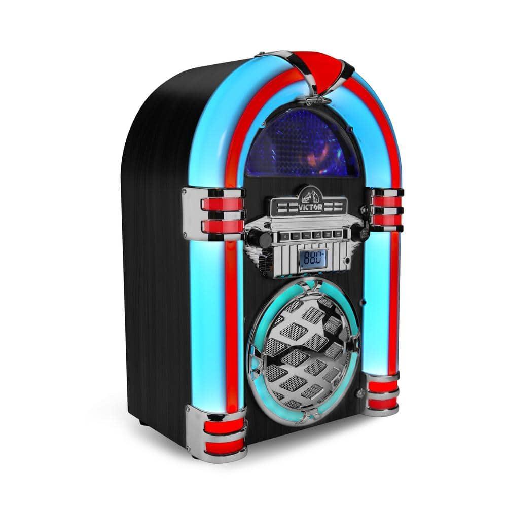 Victor Bluetooth Jukebox Speaker with FM Radio & Multicolor LED Lighting