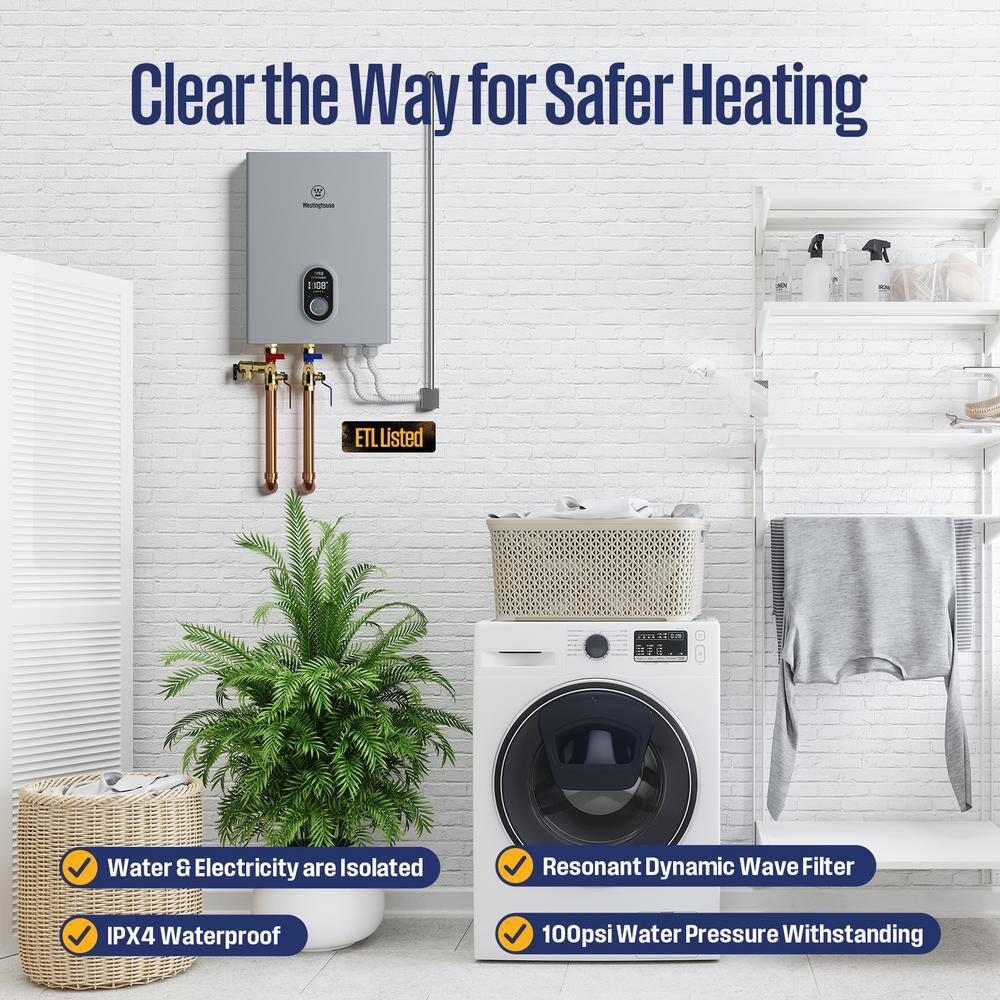 Westinghouse Apolo Performance 27 kW 6.3 GPM 240-Volt Smart WiFi Control Tankless Electric Water Heater