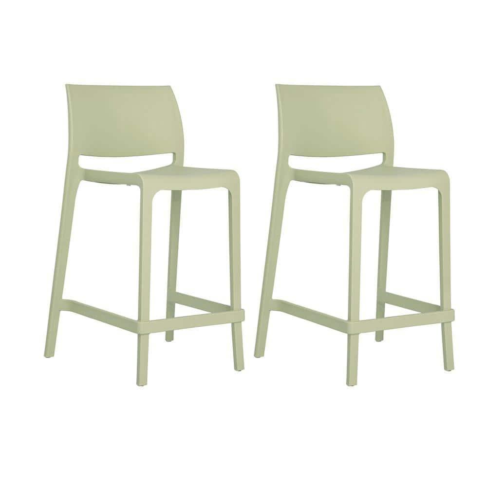 Lagoon Sensilla Resin Stackable Counter Stool Set of 2