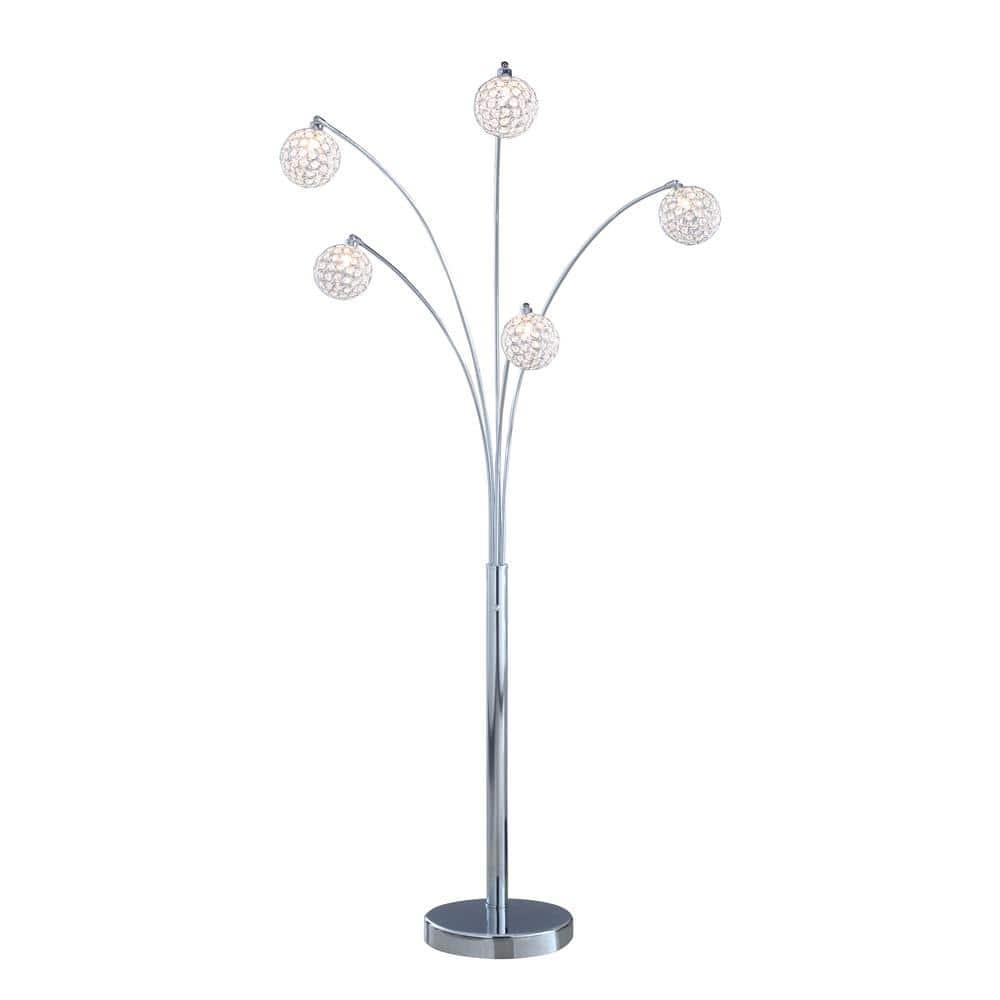 Artiva USA 84'' Shiny Silver Tree Floor Lamp
